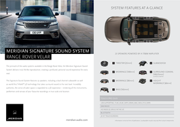 Meridian Signature Sound System Range Rover Velar