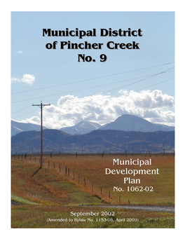 Municipal Development Plan No
