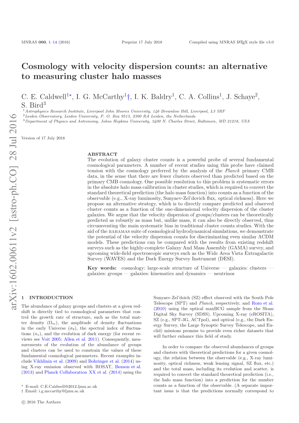 Cosmology with Velocity Dispersion Counts: an Alternative to Measuring