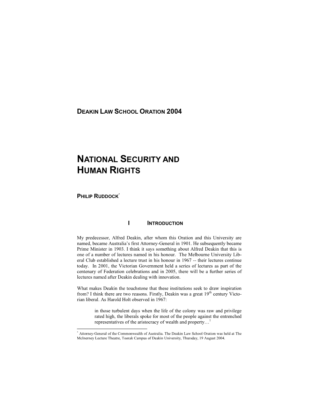 National Security and Human Rights