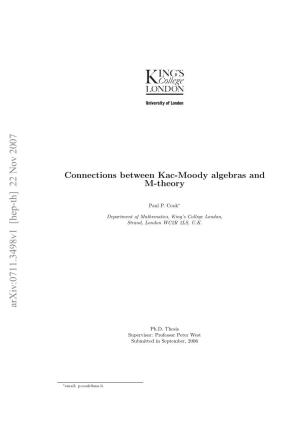 Connections Between Kac-Moody Algebras and M-Theory