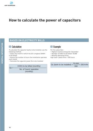How to Calculate the Power of Capacitors