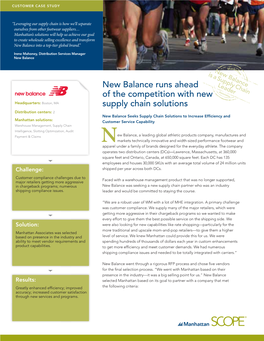 New Balance Runs Ahead of the Competition with New Supply Chain Solutions