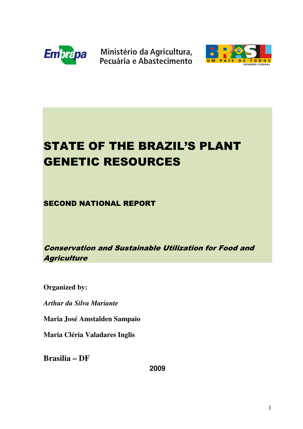 State of the Brazil's Plant Genetic Resources
