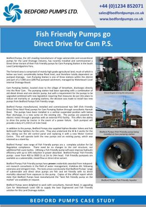 Fish Friendly Pumps Go Direct Drive for Cam P.S