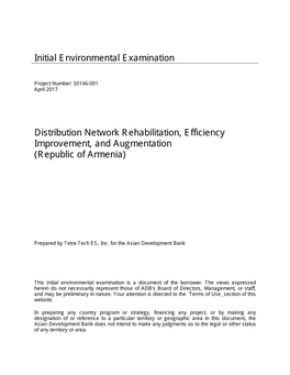 50146-001: Distribution Network Rehabilitation, Efficiency