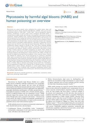 Phycotoxins by Harmful Algal Blooms (HABS) and Human Poisoning: an Overview
