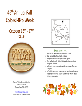 46Th Annual Fall Colors Hike Week