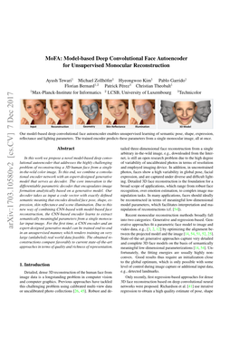 Model-Based Deep Convolutional Face Autoencoder for Unsupervised Monocular Reconstruction