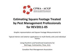 Estimating Square Footage Treated by Pest Management Professionals for REV2011-05