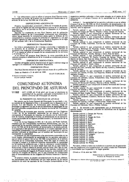Comunidad Autonoma Del Principado De Asturias