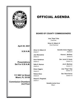 Official Agenda