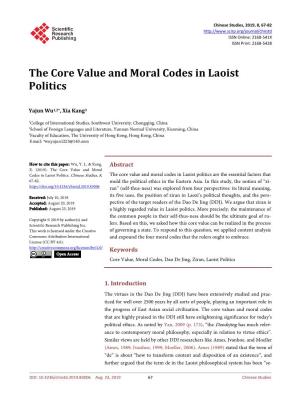 The Core Value and Moral Codes in Laoist Politics