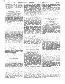 CONGRESSIONAL RECORD— Extensions of Remarks E1821 HON