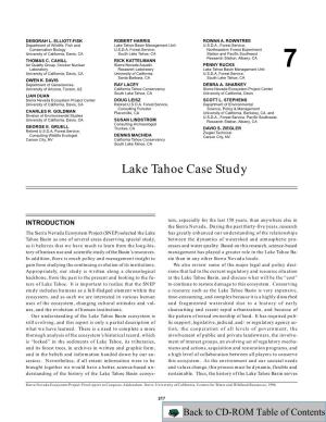 USGS DDS-43, Lake Tahoe Case Study
