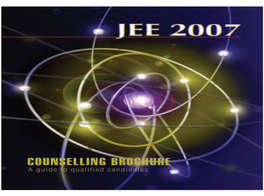 IIT JEE Counseling Brochure of 2007