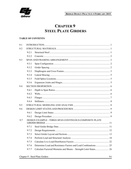 Chapter 9 Steel Plate Girders