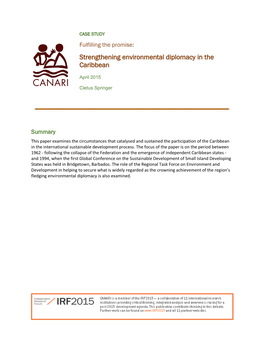 Strengthening Environmental Diplomacy in the Caribbean