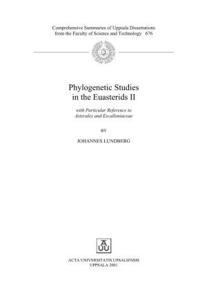 Phylogenetic Studies in the Euasterids II