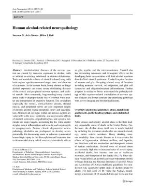 Human Alcohol-Related Neuropathology