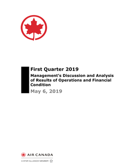 First Quarter 2019 May 6, 2019