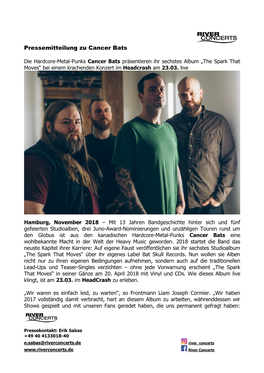 Pressemitteilung Zu Cancer Bats