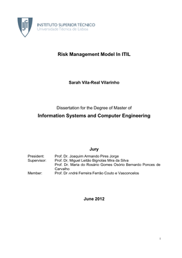 Risk Management Model in ITIL