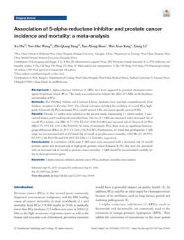 Association of 5-Alpha-Reductase Inhibitor and Prostate Cancer Incidence and Mortality: a Meta-Analysis