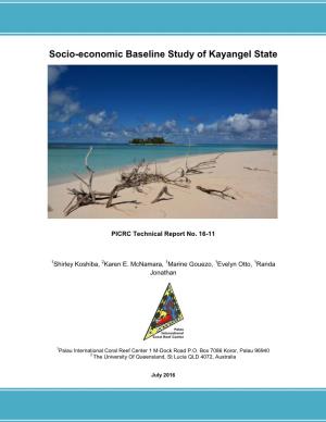 Socio-Economic Baseline Study of Kayangel State