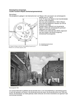 Selectieadvies Archeologie Locatie Tusveld Te Rijssen (Kerkstraat/Gemeentehuis)