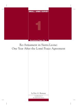 Re-Armament in Sierra Leone: One Year After the Lomé Peace Agreement