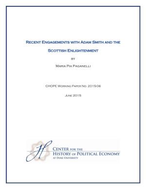 Paganelli HOPE Adam Smith and the Scottish Enlightenment With