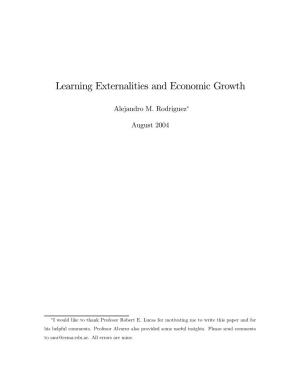 Learning Externalities and Economic Growth