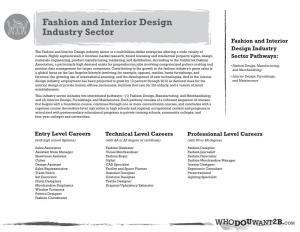Fashion and Interior Design Industry Sector