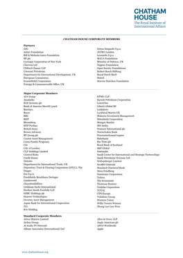 Chatham House Corporate Members