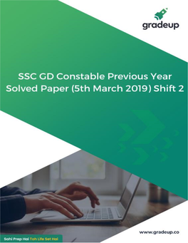 Solved SSC GD 5Th March 2019 Shift-2 Paper with Solutions