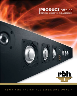PRODUCT Catalog SPEAKERS, SUBWOOFERS and ACCESSORIES