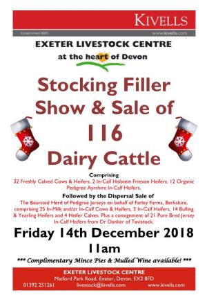 Stocking Filler Show & Sale of Dairy Cattle
