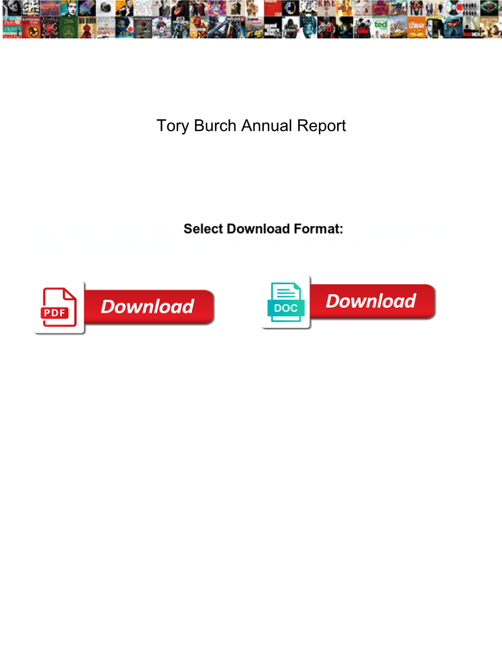 Tory Burch Annual Report