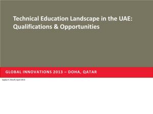 Technical Education Landscape in the UAE: Qualifications & Opportunities