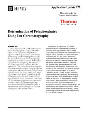 Determination of Polyphosphates Using Ion Chromatography