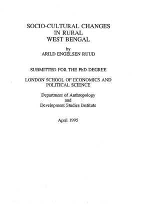 Socio-Cultural Changes in Rural West Bengal