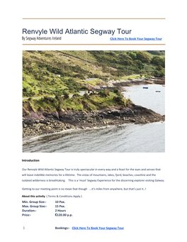 Renvyle Wild Atlantic Segway Tour by Segway Adventures Ireland Click Here to Book Your Segway Tour