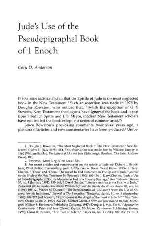 Jude's Use of the Pseudepigraphal Book of 1 Enoch