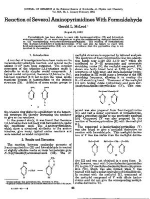 Reaction of Several Aminopyrimidines with Formaldehyde Gerald L