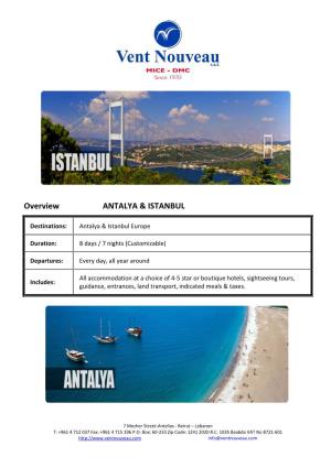 Antalya + Istanbul