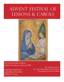 Advent Festival of Lessons & Carols