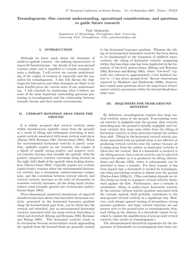 Tornadogenesis: Our Current Understanding, Operational Considerations, and Questions to Guide Future Research