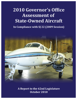 2010 Governor's of Ice Assessment of State-Owned Aircraft