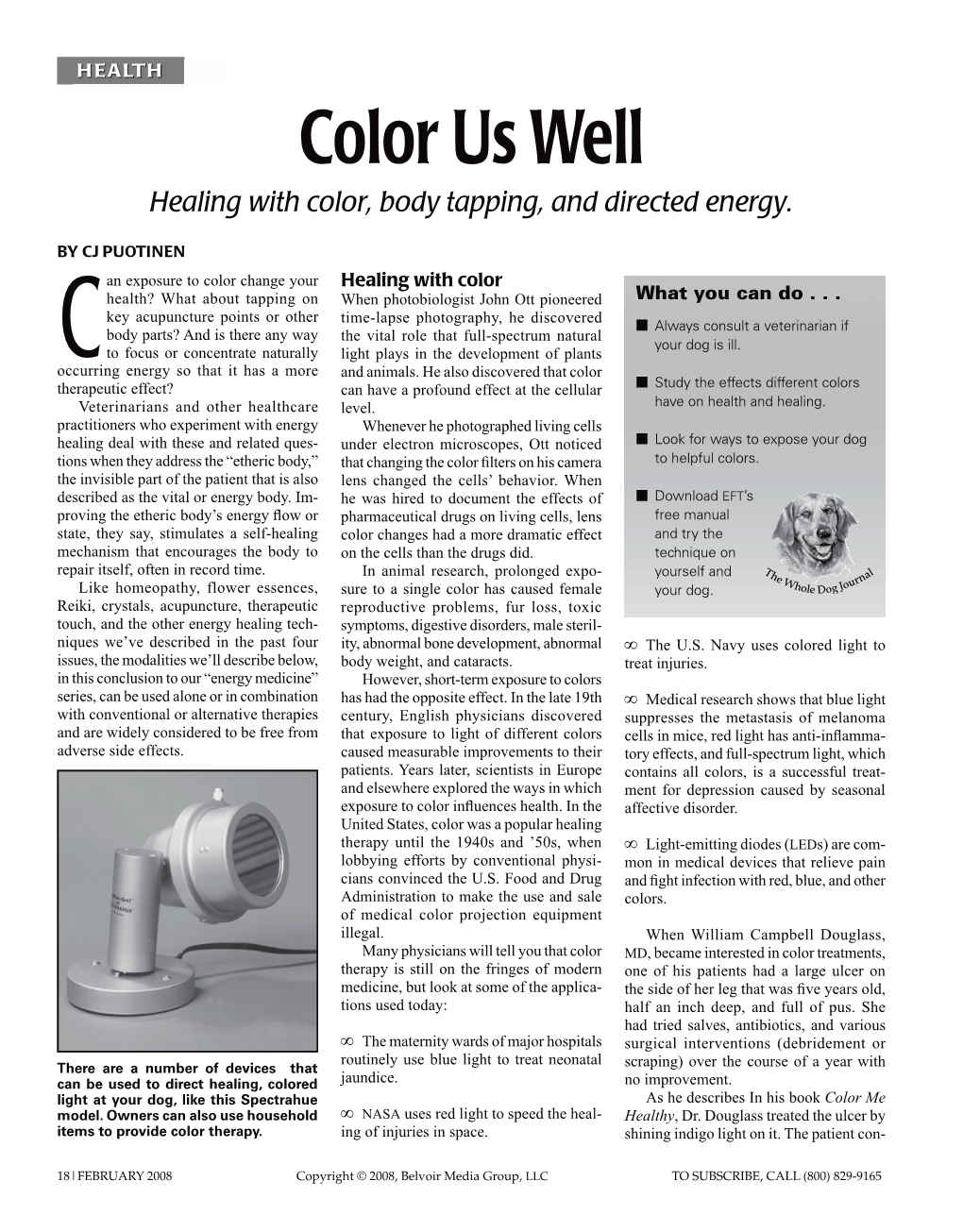 Color Us Well Healing with Color, Body Tapping, and Directed Energy